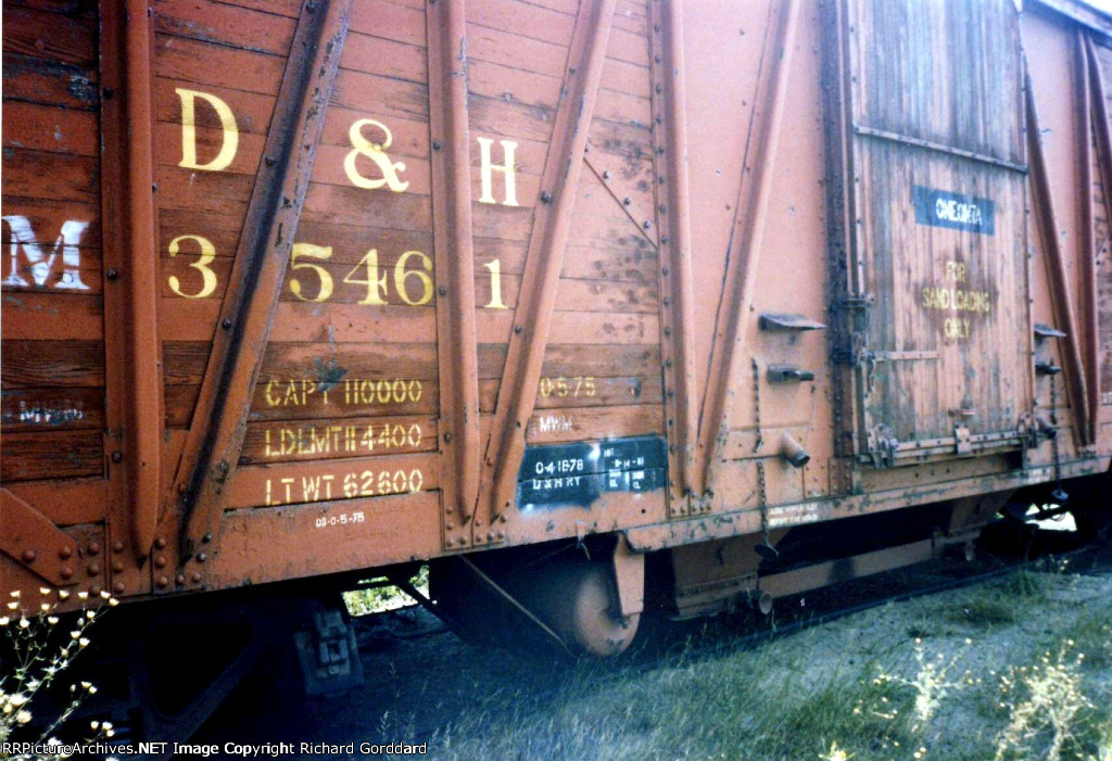 Old wooden box car in the yard